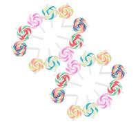 Angoily Lot De 20 Pendentifs Sucettes Colorés Porte-Clés Breloques Pour Loisirs Créatifs Pendentifs Amusants Breloques Sucettes Pour Bracelets Pâte Polymère