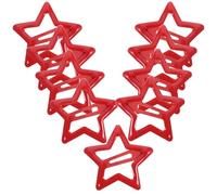 Angoily Lot de 20 Pinces à Cheveux en Métal Rouge D’Étoile Pinces à Pression pour Filles et Femmes Accessoires Coiffure Kawaii pour Garçon et Filles de 8 à 12 Ans Usage Quotidien et