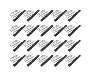 Angoily Lot de 20 Pinces à Griffes pour Perruques, Peigne Mini en Acier Ressort, Accessoires Coiffure pour Extensions et Fabrication
