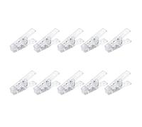 Angoily Lot de 20 Pinces Plastiques Transparentes Miniatures pour Fixation de Photos et Guirlandes Lumineuses, Clips Décoratifs Résistants Vent pour Maison et Bureau