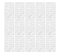 Angoily Lot de 20 pochoirs pour journal mensuel, calendrier, modèle en plastique, citrouille, lunettes, flocon de neige, pour Noël, automne, Halloween, carnet de notes, journal intime, scrapbooking,