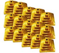 Angoily Lot de 20 Supports de Drapeaux Portables pour Bureau Bases de Mâts de Drapeau Fixes en Métal Doré Porte-Drapeaux de Table Universels pour Négociations et Décorations