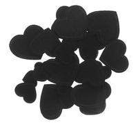 Angoily Lot de 24 Écussons Thermocollants Noirs de Cœur, Patchs Brodés pour Vêtements, Kit de Réparation pour Vestes, Pantalons, Chapeaux - Accessoires Couture Solide pour
