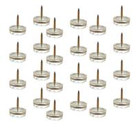 Angoily Lot de 24 Patins Antidérapants en Plastique pour Meubles Résistants à L'Humidité Clous Protection pour Parquet Insonorisants Transparent