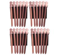 Angoily Lot de 24 Pinces à Cheveux pour Sections Clips de Coiffage en Acier Inoxydable Finition Or Rose pour Salon de Coiffure et Usage Personnel Maintien sans Trace ni Dommage