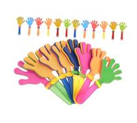 Angoily Lot de 25 Claquettes à Main Plastique Petit Format sans Visage Souriant, Claque-Main Réutilisable Multicolore pour Garçon et Filles, Accessoires de Fête Anniversaire et Événements