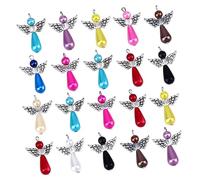 Angoily Lot De 25 Pendentifs Suspendus En Alliage Abs Multicolores Pour Création Bijoux, Décorations Diy, Porte-clés, Artistes Et Bricoleurs, Usage Artisanal Et Présents, Assortiment Polyvalent