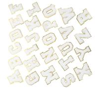 Angoily Lot de 26 Adhésifs Brodés en Alphabet Anglais pour Vêtements Chapeaux et Accessoires Décoration Unique et Réparation Solide