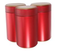 Angoily Lot De 3 Boîtes En Fer-blanc Rondes Couvercles Hermétiques Pour Stockage Thé Et Snacks La Cuisine Facile à Nettoyer