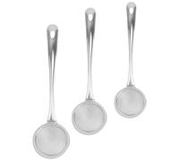 Angoily Lot de 3 Écumoires à Frire en Acier Inoxydable 8 Cm, 11 Cm et 14 Cm, Cuillères Passoires Solide pour Friture, Cuisson et Filtration, Ustensiles la Cuisine Inox Polyvalents