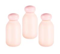 Angoily Lot de 3 Flacons de Voyage 100ml en Pe Transparents et Étanches, Contenants Rechargeables pour Lotion et Shampooing, pour Nécessaire de Toilette