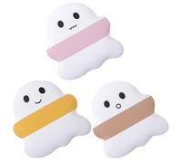 Angoily Lot de 3 Houppettes de Maquillage Fantôme en Polyuréthane Hydrophile, pour Appliquer Correcteur, Usage Sec ou Humide, Design Mignon pour Voyage ou Shopping