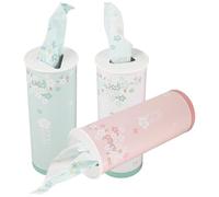 Angoily Lot de 3 Mouchoirs en Papier Cylindriques pour Voiture, 6,89 X 2,56 X 2,56 CM, Design Compact, Adaptés Bureau Voyage, Serviettes en Papier Résistantes Ouverture Aisée