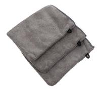 Angoily Lot de 3 Moufles Nettoyants Visage en Microfibre Exfoliants et Doux Gris et Noir Adaptés aux Peaux Sensibles Nettoyage en Profondeur et Démaquillage à Domicile Voyage