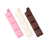 Angoily Lot de 3 stylos à bille amusants en chocolat pour l'école, le bureau et l'anniversaire Forme réaliste Écriture agréable Sans danger pour les garçons et les adultes