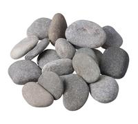 Angoily Lot de 30 galets de rivière plats et lisses à peindre pour enfants, dessins peints à la main, bricolage, aménagement paysager, projets artistiques de fête