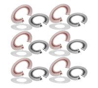 Angoily Lot de 30 Peignes à Cheveux Extensibles en Plastique Souple Couleur Noire Marron et Transparente Bandeaux Flexibles pour Femmes Accessoire Coiffure Invisible pour Fixation