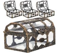 Angoily Lot de 4 Boîtes à Bonbons Vintage de Coffre au Trésor Couleur Cuivre Antique Boîte d'Emballage pour Mariage et Fête Petites Décoratives pour Enterrement de Vie de Jeune Fille