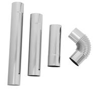 Angoily Lot De 4 Coudes De Cheminée En Acier Inoxydable Rallonges Pour Poêle À Bois Conduits De Cheminée En Métal Accessoires Pour Four