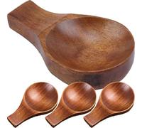 Angoily Lot de 4 Coupelles en Bois 9X55X15 CM pour Sauce Soja et Vinaigre Soucoupes Pratiques Lavables Repose-Cuillère Blanc Accessoire de Table pour Maison et Restaurant Réutilisable