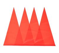 Angoily Lot de 4 Drapeaux D’Avertissement pour Vélo Garçon et Filles en PVC Réfléchissant, 21 X 42 X 42 Cm, Adaptés à Poteaux 6 Mm, Accessoires de Cyclisme Portables pour Sécurité