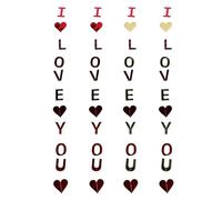 Angoily Lot de 4 Guirlandes de Cœurs Suspendues en Papier Rouge et Or pour Décoration Saint-Valentin Mariage et Fête Pendentifs de Cœur « je T'Aime » Décorations Festives pour