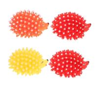 Angoily Lot De 4 Jouets à Mâcher en Vinyle De Hérisson Couineur, Résistants Aux Morsures, Taille Petite, pour Animaux De Compagnie, Jeux Interactifs à Domicile pour Chats Et Chiens