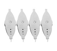 Angoily Lot de 4 navettes à frivolité argentées avec bobines - Accessoire de couture et de dentelle en métal pour la confection de dentelle, le frivolité, la artisanale et la décoration de