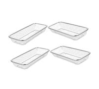 Angoily Lot de 4 Paniers à Couverts en Acier Inoxydable Petit Format, Panier Rectangulaire pour Lave-vaisselle, Égouttoir à Couverts Multifonction Cuisine et Rangement