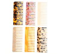 Angoily Lot de 4 Peignes Démêlants en Acétate Dimensions 151 X 61 CM Couleurs Jaune Beige Écaille et Multicolore Peigne à Dents Larges Antistatique pour Coiffure Maison et Salon