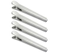 Angoily Lot de 4 Pinces D’Étanchéité Alimentaire en Acier Inoxydable Grosse Taille Clips de Fermeture pour Paquet à Collation Serrage-Paquet Réutilisable Cuisine et Conservation des
