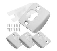 Angoily Lot De 4 Plaques De Blocage De Boucle À Languette Guide De Porte Loquets Extérieurs Renfort Remplissage De Trou Kit D'Installation De Pêne Dormant Kit De Réparation