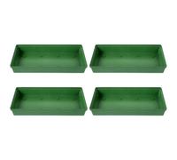 Angoily Lot de 4 Plateaux en Mousse de Fleur Plastique Réutilisables, Longue Taille, pour Compositions et Décorations Mariage, Fêtes, Matériel Art Floral, Plateau à Fleurs en Terre,
