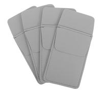 Angoily Lot de 4 Protège Stylos en Similicuir Gris Étui de Voyage Compact pour Stylos et Cartes de Notes Pochette Porte Renforcée pour Chemises et Pantalons Protection