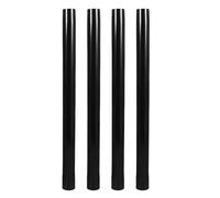 Angoily Lot de 4 rallonges d'aspirateur en plastique de 37,5 cm, pour tuyau d'aspiration prolongé, noir, pour le nettoyage de la maison, raccord de tuyau de remplacement