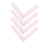 Angoily Lot de 4 Règles Couture en Plastique Rose de L avec Échelle Interne pour Mesures Précises, pour Projets de Couture en Studio