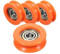 Angoily Lot de 4 roulettes à Roulement en Plastique Pom pour Porte Coulissante et Tiroir, Conception Ergonomique pour Réduire la Friction, Roue de Type U pour Rail de Fenêtre