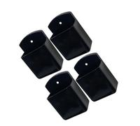 Angoily Lot de 4 Supports Muraux Adhésifs en Plastique Noir, Organisateur de Rangement Mural pour Télécommande, Support de Chargement Polyvalent sans Perçage, pour Salon et Bureau