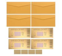 Angoily Lot de 4 tickets dorés à gratter, à faire soi-même, pour petites entreprises, cadeaux de fête, cartes de correspondance et autocollants 3x4, dorés