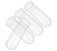 Angoily Lot de 4 Tubes à Essai en Verre Transparents 3,7x4,7x11 Cm pour Propagation Hydroponique Plantes, Jardinière Suspendue Bureau ou Balcon, Vase Tubulaire Décoratif Terrarium Jardin