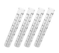 Angoily Lot de 4 Tubes Pluviomètres en Verre Transparent 12 CM Échelle Graduée Précise Outil de Mesure pour Agriculture et Recherche Climatique Pluviomètre à Gobelet Doseur Pratique et