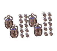 Angoily Lot De 40 Pendentifs Scarabées Breloques Pour Bijoux Fabrication De Colliers Breloques Antiques En Forme De Scarabée Perles En Vrac Boucles D'Oreilles Alliage