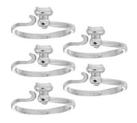 Angoily Lot de 5 Anneaux à Crocheter Anneau de Tension Ouvert en Forme de Chat - Guide-fil pour Tricoter Plus Rapidement - Idéal pour Maman Et Grand-mère