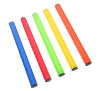 Angoily Lot de 5 Bâtons de Relais en Plastique Multicolores pour Athlétisme Scolaire, Entraînement Courses Relais Garçon et Filles, Surface Lisse et Résistante, Utilisation Intérieure