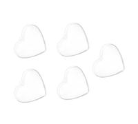 Angoily Lot de 5 Boîtes à Bonbons Transparentes de Cœur, 6,5 X 6,3 X 3,7 Cm, Contenant Sucré Réutilisable pour Noël, Mariage et Décoration Festive, Boîte de Rangement DIY