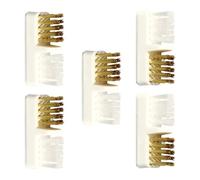 Angoily Lot de 5 Brosses Nettoyantes pour Embouts à Ongles en Fil de Cuivre Taille Petite Poils Résistants pour Nettoyage Précis des Forets à Ongles et Tête de Polissage Outil Nail