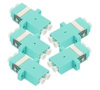 Angoily Lot De 5 Coupleurs Fibre Optique Lc-lc Duplex Femelle, Adaptateurs Multimode Om4 9/125, Connecteurs Câbles Fibre Optique, Usage Professionnel Réseau Télécom, Couleur Vert Clair