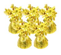 Angoily Lot de 5 Poids Décoratifs Dorés pour Ballons à Hélium, Accessoires Réutilisables pour Décoration de Fête, Mariage et Anniversaire, Blocs de Lestage Légers et Pratiques