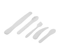 Angoily Lot de 5 Set de Cuillères Cosmétiques en Acier Inoxydable 304, Spatules Réutilisables pour Crème Visage et Contour des Yeux, Mini Applicateurs Précis pour Soins et Masques, Usage