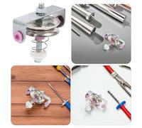 Angoily Lot de 5 Tendeurs Métalliques en Acier Inoxydable Colonne en Céramique pour Métier à Tisser - Pièce de Tension Précise pour Machine à Tricoter et Tissage Textile Accessoire